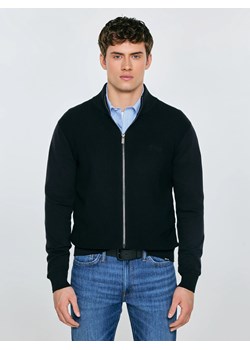 Sweter męski rozpinany ze stójką czarny Anton 906 ze sklepu Big Star w kategorii Swetry męskie - zdjęcie 188248200