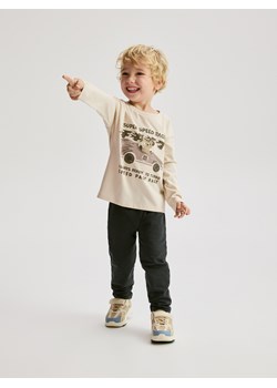 Reserved - Bawełniany longsleeve 2 pack - kremowy ze sklepu Reserved w kategorii T-shirty chłopięce - zdjęcie 188248302