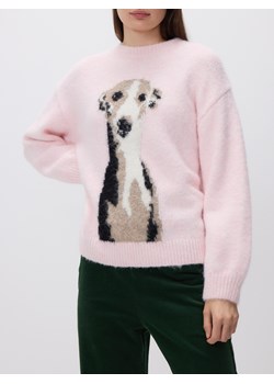 Reserved - Sweter z żakardowym wzorem - pastelowy róż ze sklepu Reserved w kategorii Swetry damskie - zdjęcie 188248351