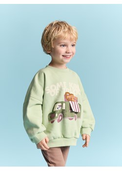 Reserved - Bluza oversize z nadrukiem - oliwkowy ze sklepu Reserved w kategorii Bluzy chłopięce - zdjęcie 188248473