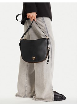 Torebka PINKO Hobo Zip Around Mini Ai 25-26 PLTT 105332 A0QO Czarny ze sklepu eobuwie.pl w kategorii Listonoszki - zdjęcie 188248852