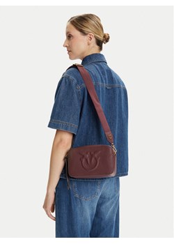 Torebka PINKO Carrie Camera Bag Classic PE 25 PLTT 104336 A29Q Bordowy ze sklepu eobuwie.pl w kategorii Listonoszki - zdjęcie 188248962