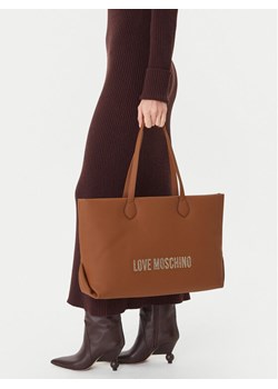 Torebka LOVE MOSCHINO JC4395PP0NKD020A Brązowy ze sklepu eobuwie.pl w kategorii Torby Shopper bag - zdjęcie 188249002