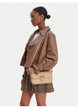 Torebka PINKO Love Box Baguette Al 25-26 PLTT 105083 A26L Beżowy ze sklepu eobuwie.pl w kategorii Torebki damskie - zdjęcie 188249030