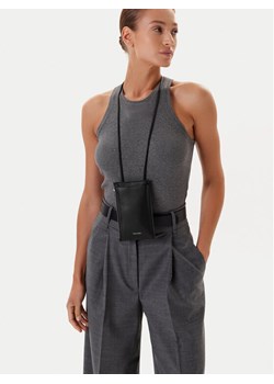 Torebka na telefon Calvin Klein Foil Emboss Phone Crossbody LV04D1037G Czarny ze sklepu eobuwie.pl w kategorii Etui - zdjęcie 188249093
