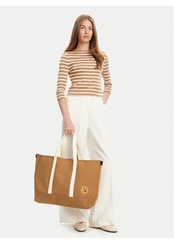Torebka Tommy Hilfiger Th Summer Tote AM0AM13557 Brązowy ze sklepu eobuwie.pl w kategorii Torby Shopper bag - zdjęcie 188249132