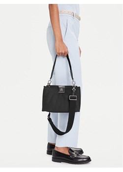 Torebka Tommy Hilfiger Th Her Med Satchel Nylon Sv AW0AW18200 Czarny ze sklepu eobuwie.pl w kategorii Torebki damskie - zdjęcie 188249271