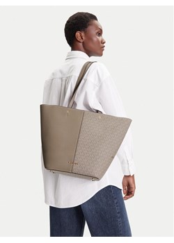 Torebka MICHAEL Michael Kors Flora 30T5GFFT3B Beżowy ze sklepu eobuwie.pl w kategorii Torby Shopper bag - zdjęcie 188249343