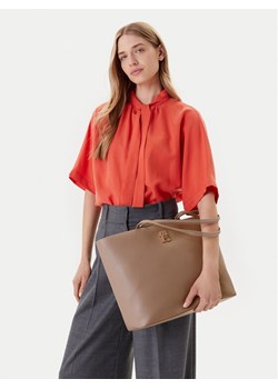 Torebka Tommy Hilfiger Th Modern Tote AW0AW17528 Beżowy ze sklepu eobuwie.pl w kategorii Torby Shopper bag - zdjęcie 188249412