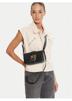Torebka PINKO Love One Mini Slouchy Fl PE 25 PLTT 104340 A0QO Czarny ze sklepu eobuwie.pl w kategorii Torebki damskie - zdjęcie 188249681