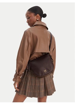 Torebka PINKO Hobo Zip Around Mini Ai 25-26 PLTT 105332 A0QO Bordowy ze sklepu eobuwie.pl w kategorii Listonoszki - zdjęcie 188249683