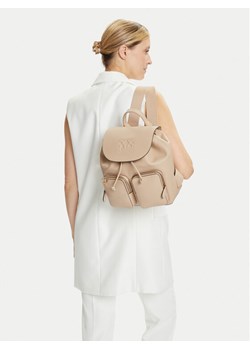Plecak PINKO Carrie Backpack Al 25-26 PLTT 104351 A29Q Beżowy ze sklepu eobuwie.pl w kategorii Plecaki - zdjęcie 188249923