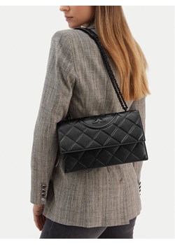 Torebka Tory Burch Fleming Soft Grain Convertible Shoulder Bag 169791 Czarny ze sklepu eobuwie.pl w kategorii Listonoszki - zdjęcie 188250000