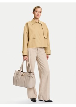 Torebka Calvin Klein Buckle Medium Tote LV04F3294G Écru ze sklepu eobuwie.pl w kategorii Torebki damskie - zdjęcie 188250372