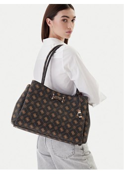 Torebka Guess Carrie Logo HWGP98 98220 Brązowy ze sklepu eobuwie.pl w kategorii Torby Shopper bag - zdjęcie 188250871