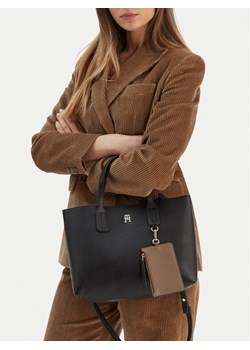 Torebka Tommy Hilfiger Th Icon Mini Tote AW0AW18233 Czarny ze sklepu eobuwie.pl w kategorii Torebki damskie - zdjęcie 188251080