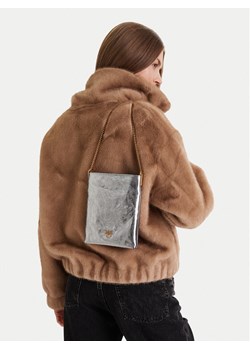 Torebka PINKO Flat Satchel AI 25-26 PCPL 105352 A2OT Srebrny ze sklepu eobuwie.pl w kategorii Kopertówki - zdjęcie 188251132