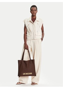Torebka LOVE MOSCHINO JC4020PP1NKD0301 Brązowy ze sklepu eobuwie.pl w kategorii Torby Shopper bag - zdjęcie 188251183