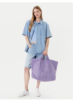 Torebka Tommy Jeans Tjw Tote Edition Canvas AW0AW17542 Fioletowy ze sklepu eobuwie.pl w kategorii Torby Shopper bag - zdjęcie 188251201