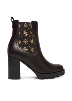 Botki Guess FLFNLL ELE10 Brązowy ze sklepu eobuwie.pl w kategorii Botki - zdjęcie 188251214