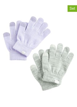 COOL CLUB Rękawiczki (2 pary) w kolorze szarym i fioletowym ze sklepu Limango Polska w kategorii Rękawiczki dziecięce - zdjęcie 188255173