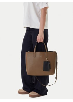 Tommy Hilfiger Torebka Th Icon Satchel AW0AW18122 Brązowy ze sklepu MODIVO w kategorii Torebki damskie - zdjęcie 188255421