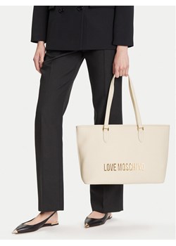 LOVE MOSCHINO Torebka JC4190PP1NKD0110 Beżowy ze sklepu MODIVO w kategorii Torby Shopper bag - zdjęcie 188255514