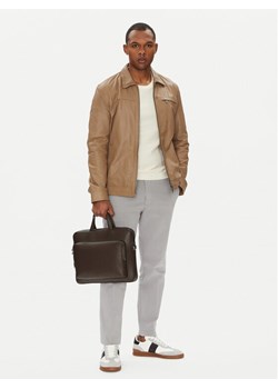 Calvin Klein Torba na laptopa Micro Pebble Slim Briefcase 36 LV04D3012G Brązowy ze sklepu MODIVO w kategorii Torby na laptopa - zdjęcie 188256130