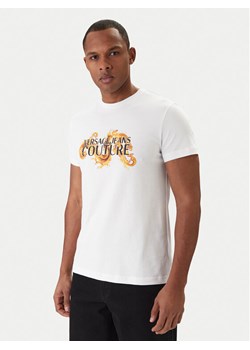 Versace Jeans Couture T-Shirt 80GAHE02 CJ00E Biały Regular Fit ze sklepu MODIVO w kategorii T-shirty męskie - zdjęcie 188256643