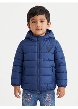 Guess Kurtka puchowa H4BT03 WCFM0 Niebieski Regular Fit ze sklepu MODIVO w kategorii Kurtki chłopięce - zdjęcie 188257091
