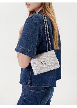 Guess Torebka Giully II Mini HWQM96 73740 Srebrny ze sklepu MODIVO w kategorii Kopertówki - zdjęcie 188257103