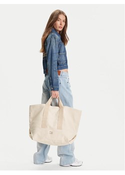 Tommy Jeans Torebka Tjw Tote Edition Canvas AW0AW17542 Beżowy ze sklepu MODIVO w kategorii Torby Shopper bag - zdjęcie 188257350