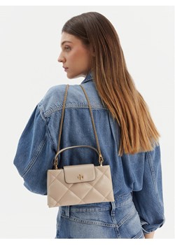 Tory Burch Torebka Kira Diamond Quilt East-West Top Handle 174999 Beżowy ze sklepu MODIVO w kategorii Torebki damskie - zdjęcie 188257402