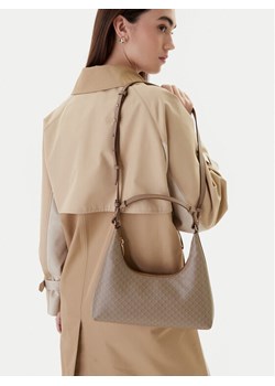 Calvin Klein Torebka Emblem Aop Conv Shoulder Bag LV04F3298G Beżowy ze sklepu MODIVO w kategorii Torebki hobo - zdjęcie 188257871