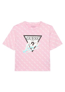 Guess Kids Top 180604 Różowy Regular Fit ze sklepu MODIVO w kategorii Bluzki dziewczęce - zdjęcie 188257990
