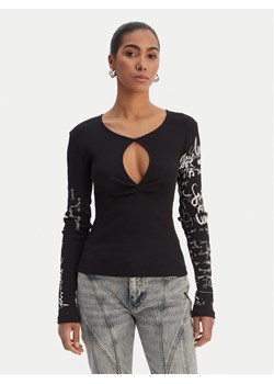 Desigual Bluzka 26SWTK18 Czarny Slim Fit ze sklepu MODIVO w kategorii Bluzki damskie - zdjęcie 188263473