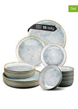 Moritz &amp; Moritz 18-częściowy zestaw talerzy "Terra" w kolorze błękitnym ze sklepu Limango Polska w kategorii Naczynia - zdjęcie 188264262