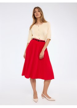 Mohito - Plisowana czerwona spódnica midi - czerwony ze sklepu Mohito w kategorii Spódnice - zdjęcie 188266703