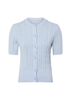 Marie Lund Kardigan damski Kobiety Bawełna jasnoniebieski wypukły wzór tkaniny ze sklepu vangraaf w kategorii Swetry damskie - zdjęcie 188266721