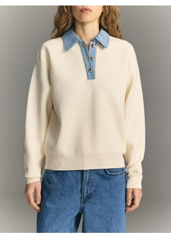 Reserved - Sweter z wiskozą - złamana biel ze sklepu Reserved w kategorii Swetry damskie - zdjęcie 188266812