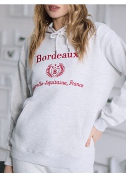 Sinsay - Bluza hoodie z haftowanym napisem - szary ze sklepu Sinsay w kategorii Bluzy damskie - zdjęcie 188267383