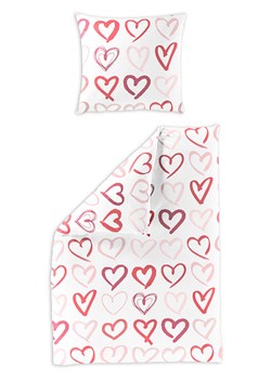 Bierbaum Komplet pościeli satynowej w kolorze biało-fioletowo-różowym ze sklepu Limango Polska w kategorii Pościele - zdjęcie 188267543