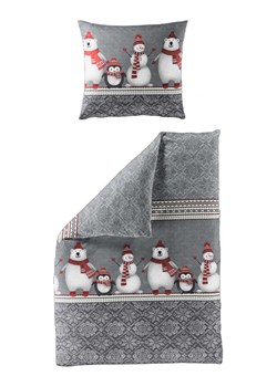 Bierbaum Komplet pościeli flanelowej w kolorze biało-czerwono-szarym ze sklepu Limango Polska w kategorii Pościele - zdjęcie 188267674