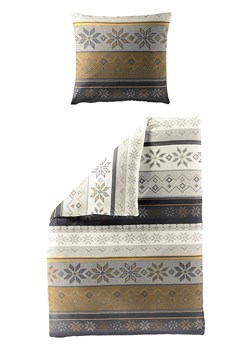 Bierbaum Komplet pościeli flanelowej w kolorze żółto-szarym ze sklepu Limango Polska w kategorii Pościele - zdjęcie 188267683