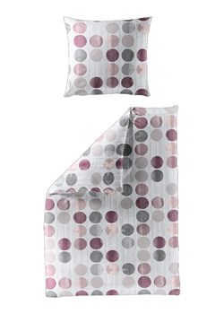 Bierbaum Komplet pościeli flanelowej w kolorze biało-jasnoróżowo-szarym ze sklepu Limango Polska w kategorii Pościele - zdjęcie 188267740