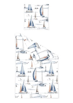 Bierbaum Komplet pościeli w kolorze biało-niebieskim z kory ze sklepu Limango Polska w kategorii Pościele - zdjęcie 188267834