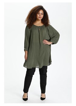 KAFFE curve Tunika "Ami" w kolorze zielonym ze sklepu Limango Polska w kategorii Bluzki damskie - zdjęcie 188271364
