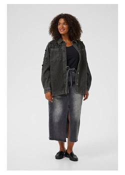 KAFFE curve Kurtka dżinsowa "Jaida" w kolorze antracytowym ze sklepu Limango Polska w kategorii Kurtki damskie - zdjęcie 188271881