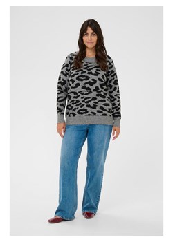 KAFFE curve Sweter "Sandia" w kolorze szaro-czarnym ze sklepu Limango Polska w kategorii Swetry damskie - zdjęcie 188271901