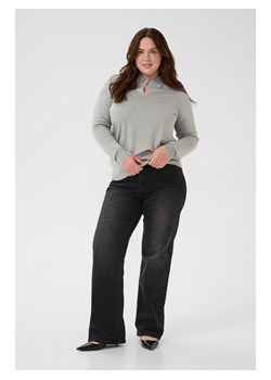 KAFFE curve Sweter "Janna" w kolorze jasnoszarym ze sklepu Limango Polska w kategorii Swetry damskie - zdjęcie 188272041